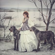 Схема вышивки «Леди с собаками»