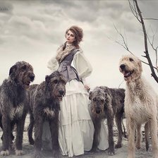 Схема вышивки «Леди с собаками2»