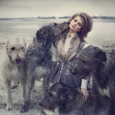 Схема вышивки «Леди с собаками3»