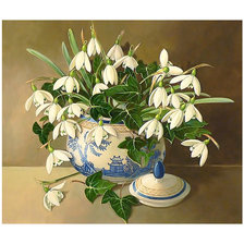 Схема вышивки «Серия "Букет". Подснежники»