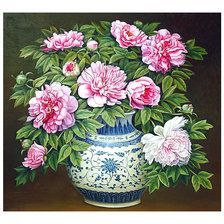 Схема вышивки «Серия "Букет". Пионы»