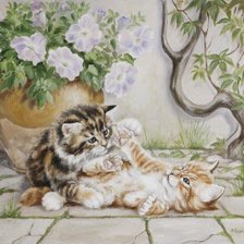 Схема вышивки «Котята»