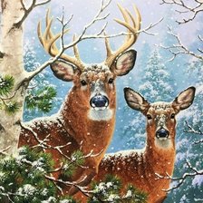 Схема вышивки «Олени»