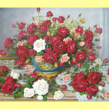 Схема вышивки «Розы.»