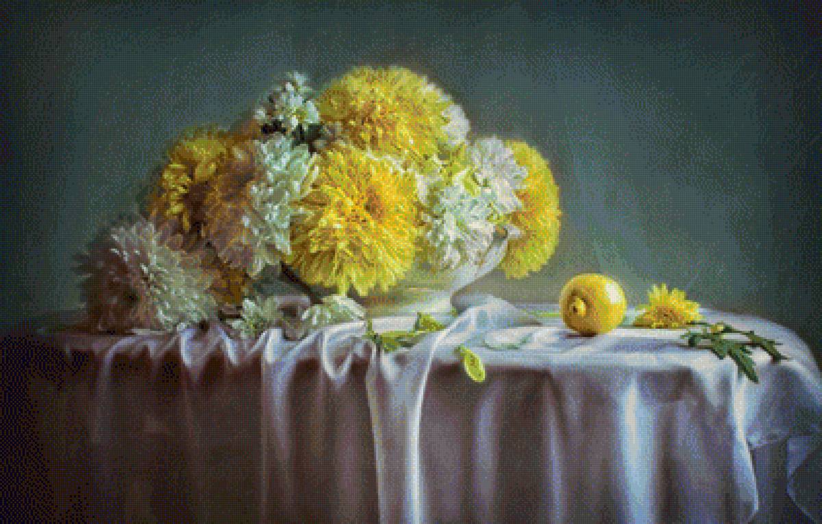 №1997624 - цветы, хризантемы, лимон - предпросмотр