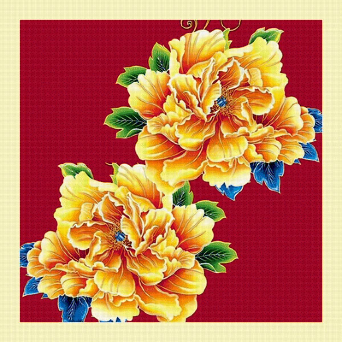 №1998127 - пионы, подушка, цветы - предпросмотр