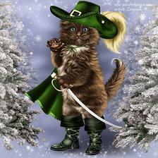 Схема вышивки «кошки»