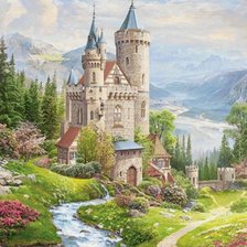 Схема вышивки «Замок»