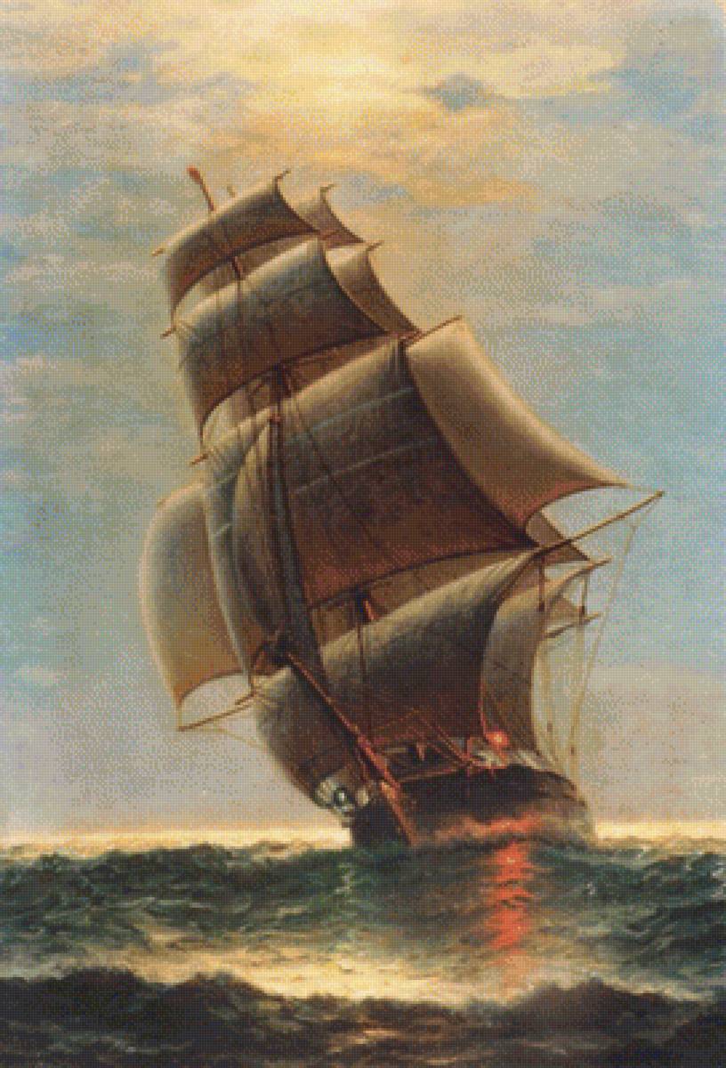 №1998789 - морской пейзаж, парусник - предпросмотр