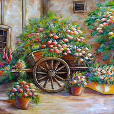 Схема вышивки «Flowers for Sale.»