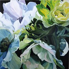 Схема вышивки «Зеленые маки»