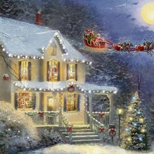 Схема вышивки «Рождественская ночь»