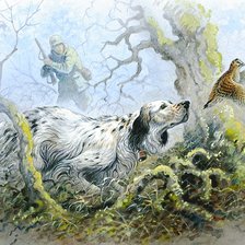 Схема вышивки «Охота»