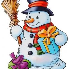 Схема вышивки «снеговик»