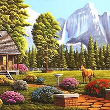 Схема вышивки «пейзаж»