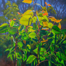 Схема вышивки «Листья на солнце»