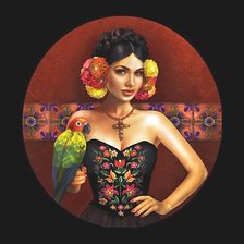 Схема вышивки «Девушка»