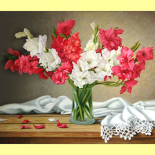 Схема вышивки «Гладиолусы. Букет. 350/271 крест.»