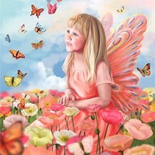 Схема вышивки «Фея и бабочки»