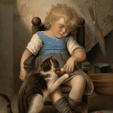 Схема вышивки «Спящий мальчик»