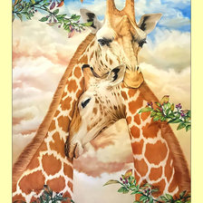 Схема вышивки «Жирафики.»