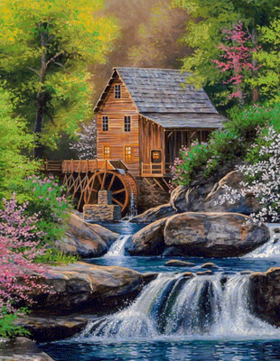 The Watermill. - abraham hunter paintings.scenarys. - предпросмотр