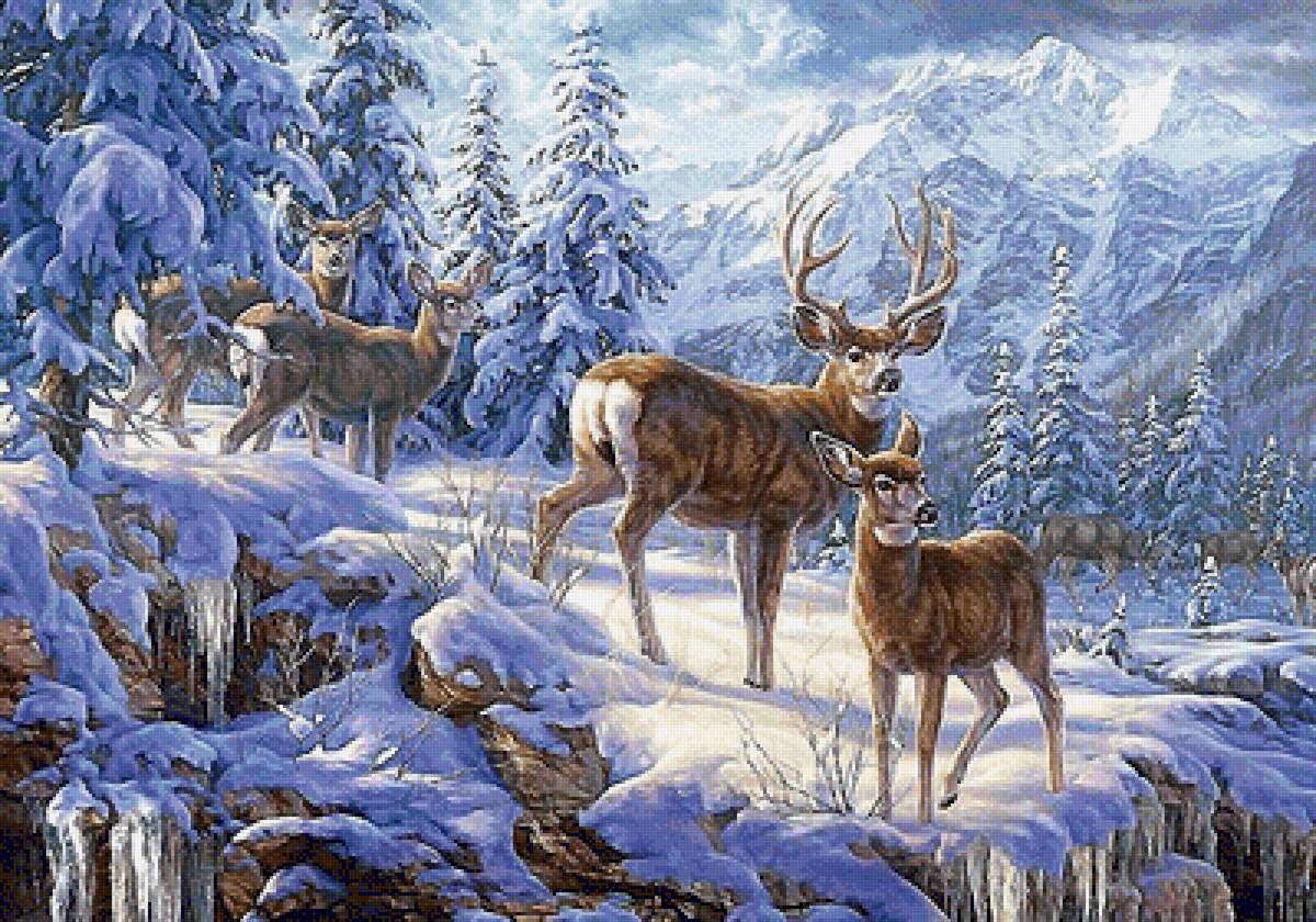 олени - мир животных - предпросмотр