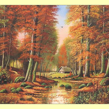 Схема вышивки «Золотая осень.»