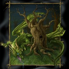 Схема вышивки «дракон»