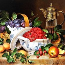 Схема вышивки «с малиной»