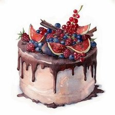 Схема вышивки «ТОРТ С ИНЖИРОМ И СМОРОДИНОЙ»