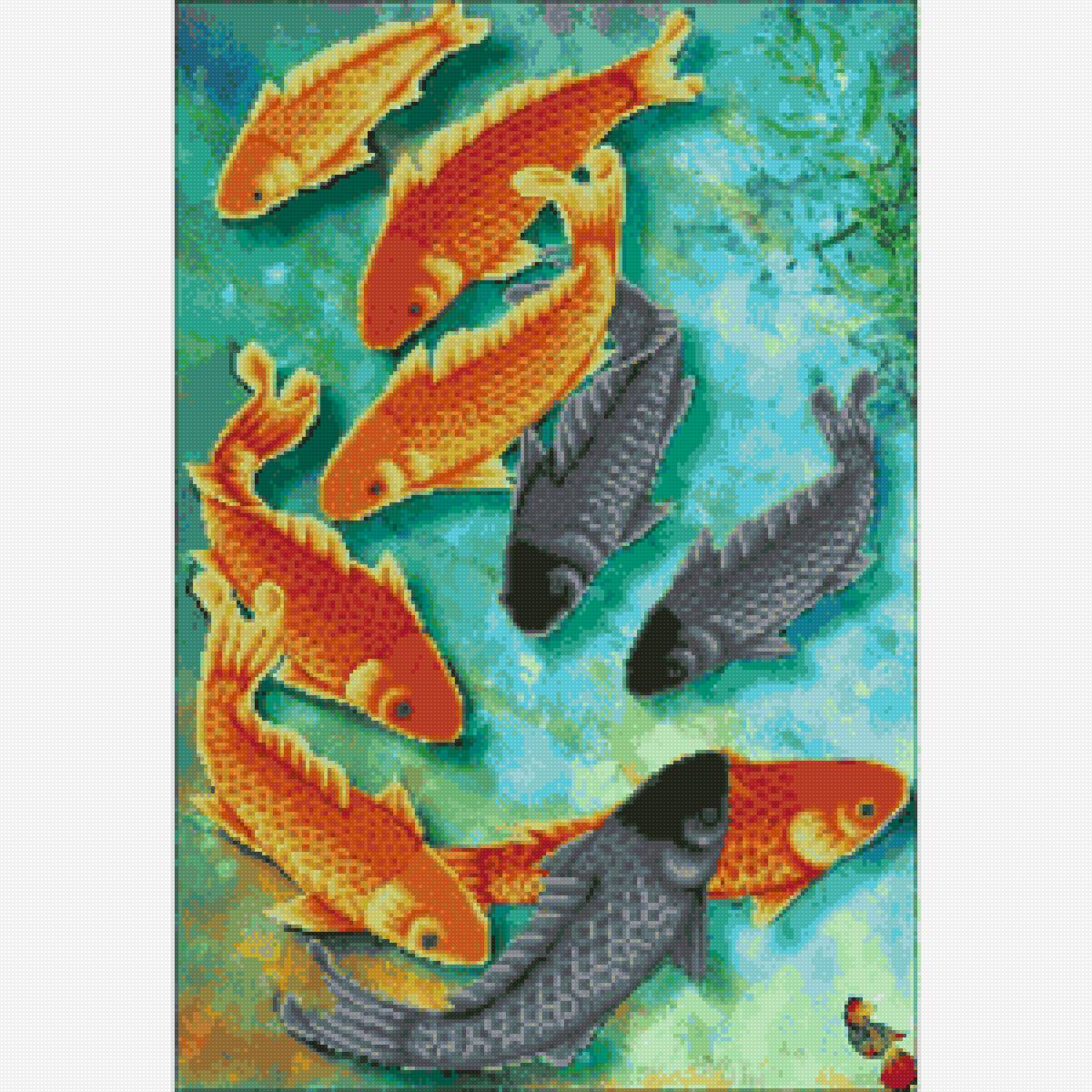 9 карпов богатства - карп, богатство, рыбы, 9 карпов - предпросмотр