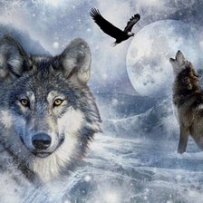 Схема вышивки «волки1»