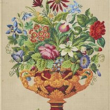 букет, ваза,викторианское, вышивка,схемы