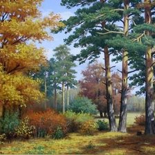 Схема вышивки «пейзаж»