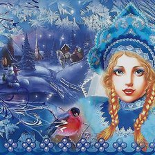 Схема вышивки «Снегурочка»