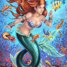 Схема вышивки «Русалка»