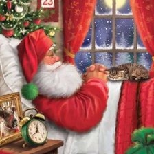 Схема вышивки «Babbo dorme»