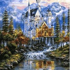 Схема вышивки «Замок»