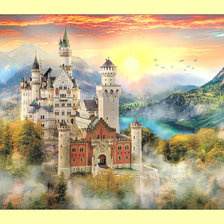 Схема вышивки «Старый замок.»