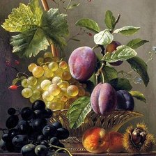 Схема вышивки «Plum, Fruit and Chestnut»
