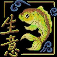 Схема вышивки «иероглиф бизнес»