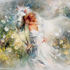 Схема вышивки «Две кобылки»