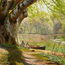 Схема вышивки «пейзаж»