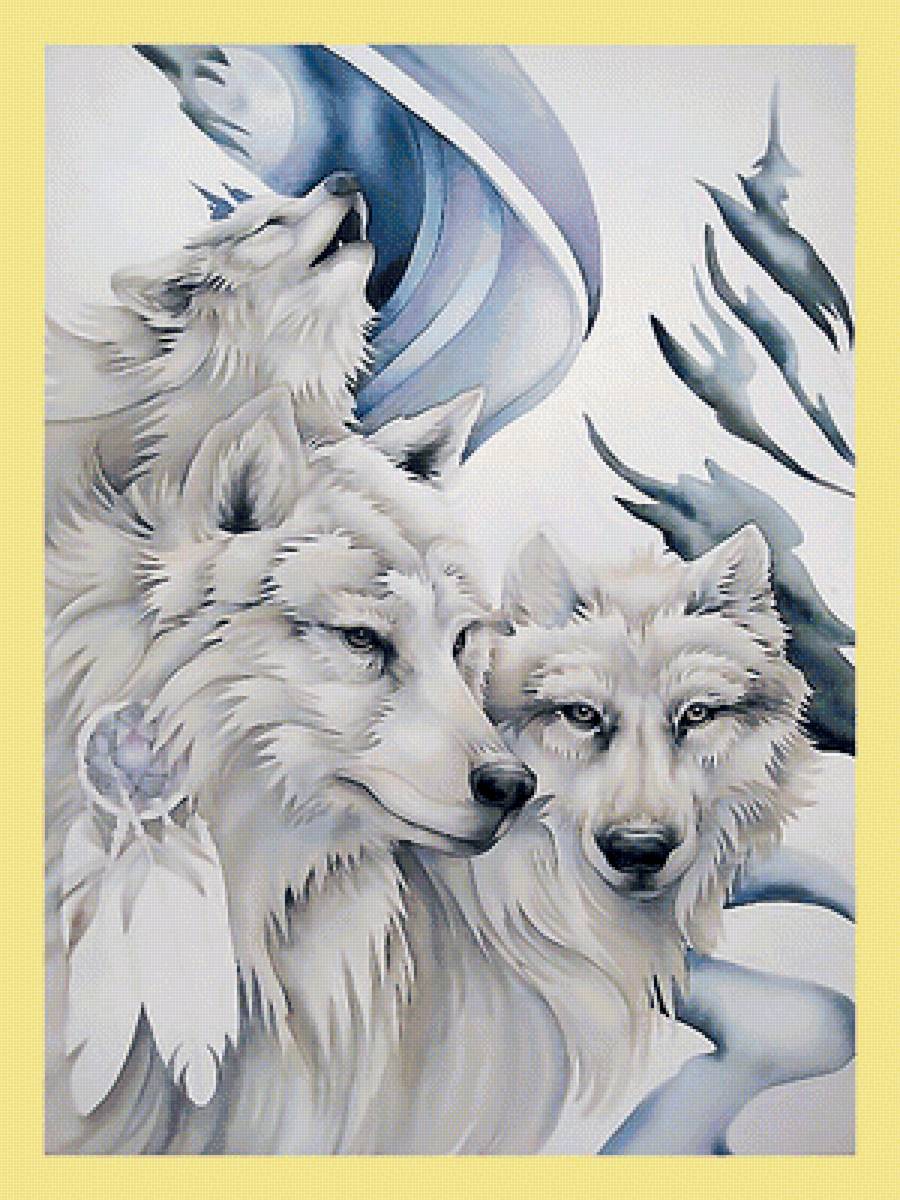 Серия "Тотемы" - знак, животные, тотем, волки - предпросмотр