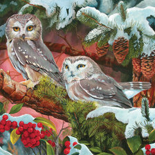 Схема вышивки «совы»