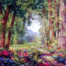 Схема вышивки «Along this Cobbled Road.»