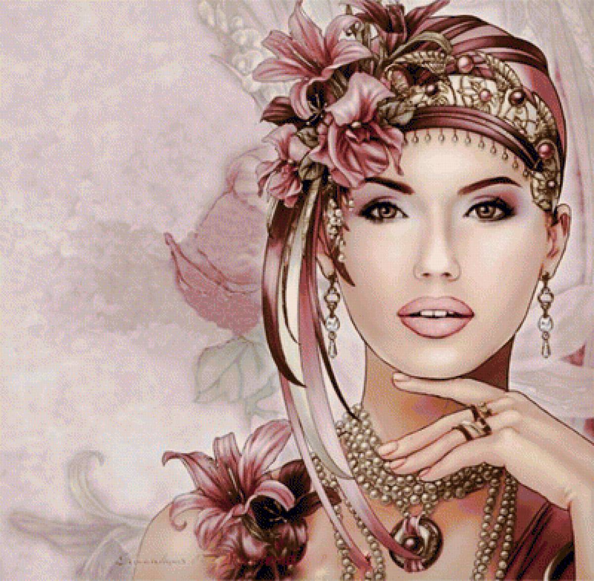 Art Deco Lady. - ladies.portraits. - предпросмотр