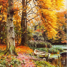 Схема вышивки «Autumn River.»