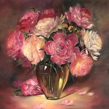 Схема вышивки «Пионы»